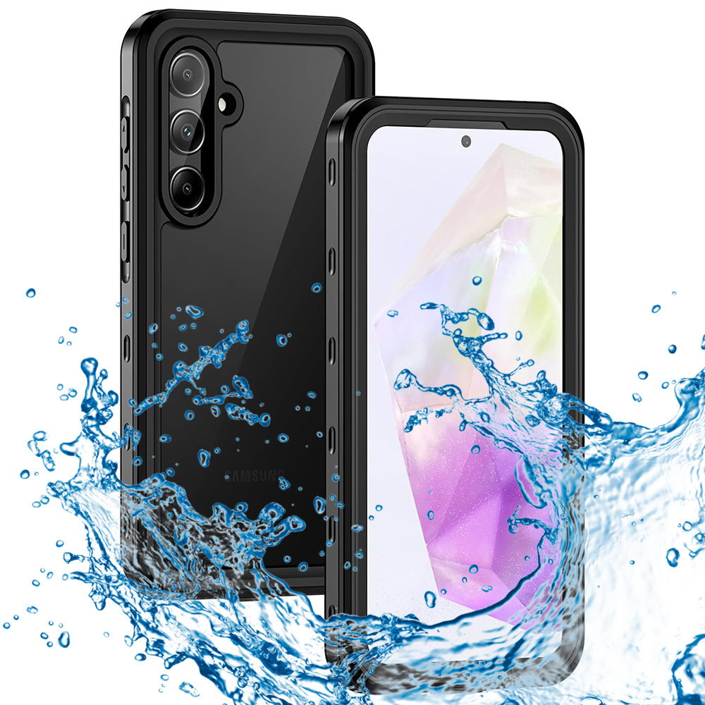 Vattentät fodral för Samsung Galaxy A35 5G A356, ShellBox, Svart