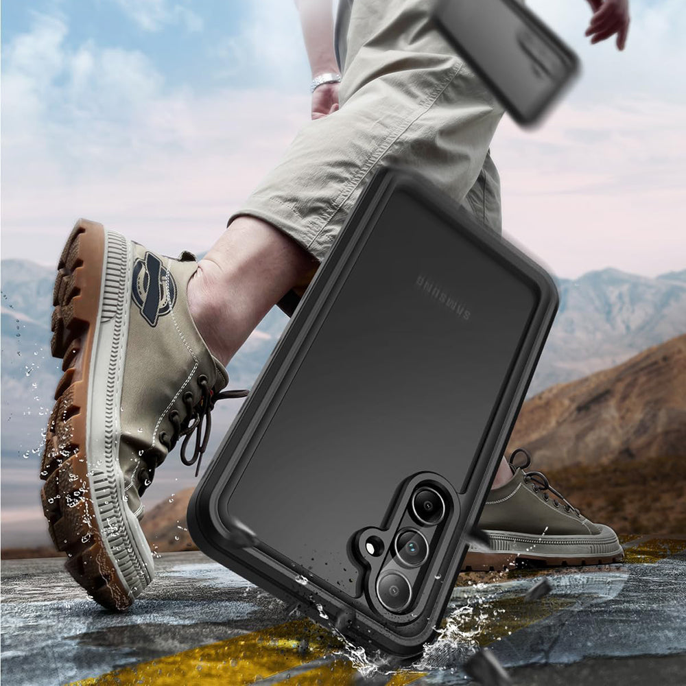 Vattentät fodral för Samsung Galaxy A35 5G A356, ShellBox, Svart