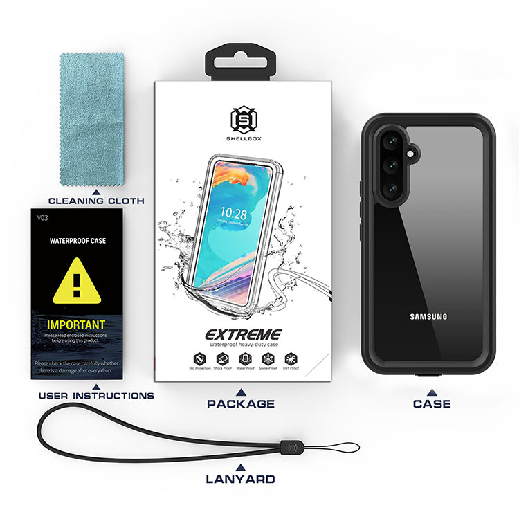 Vattentät fodral för Samsung Galaxy A54 A546, ShellBox, Svart