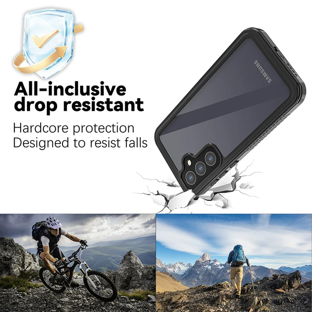 Vattentät fodral för Samsung Galaxy A55 5G A556, ShellBox, Svart
