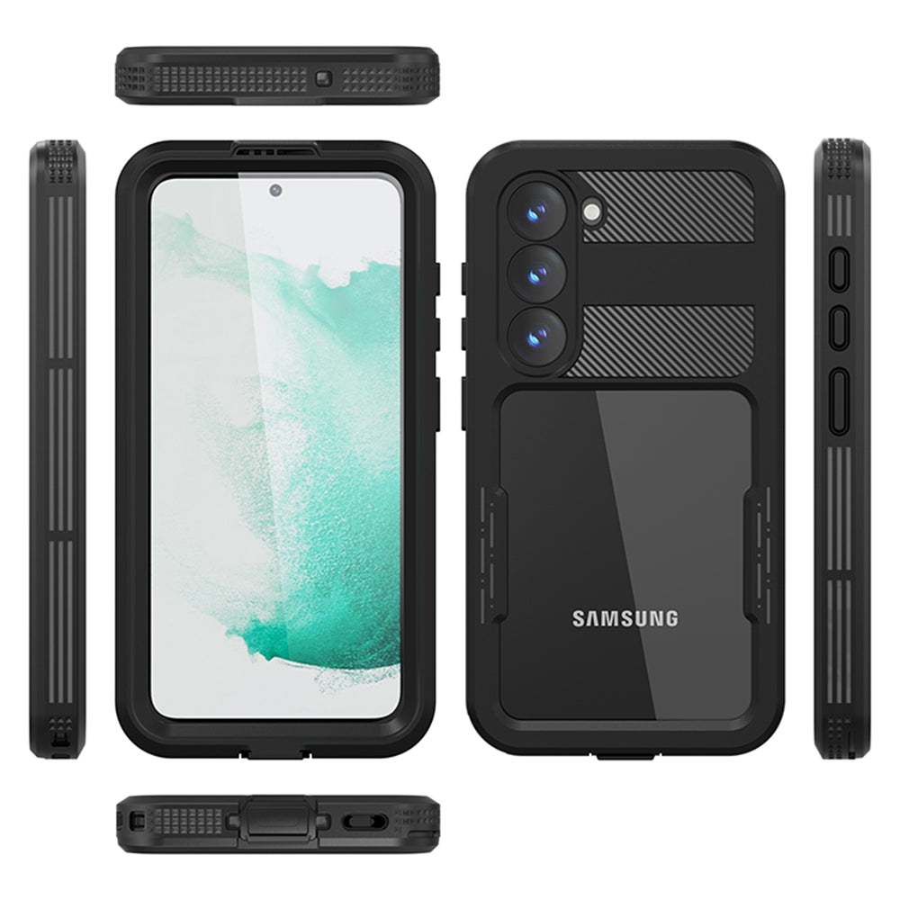Vattentätt fodral för Samsung Galaxy S23 S911, ShellBox, Svart