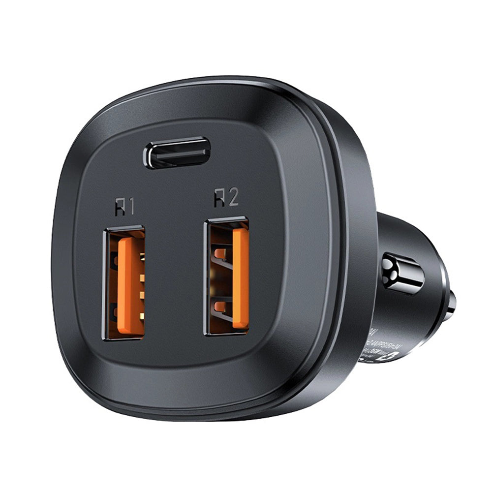 Bil laddare Acefast B9, 66W, 5A, 2 x USB-A - 1 x USB-C, Svart