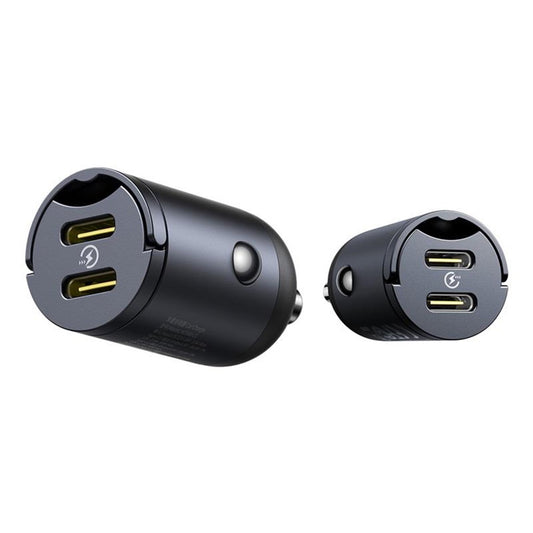 Bil laddare Baseus Tiny Star, 30W, 3A, 2 x USB-C, Svart C00035001121-03