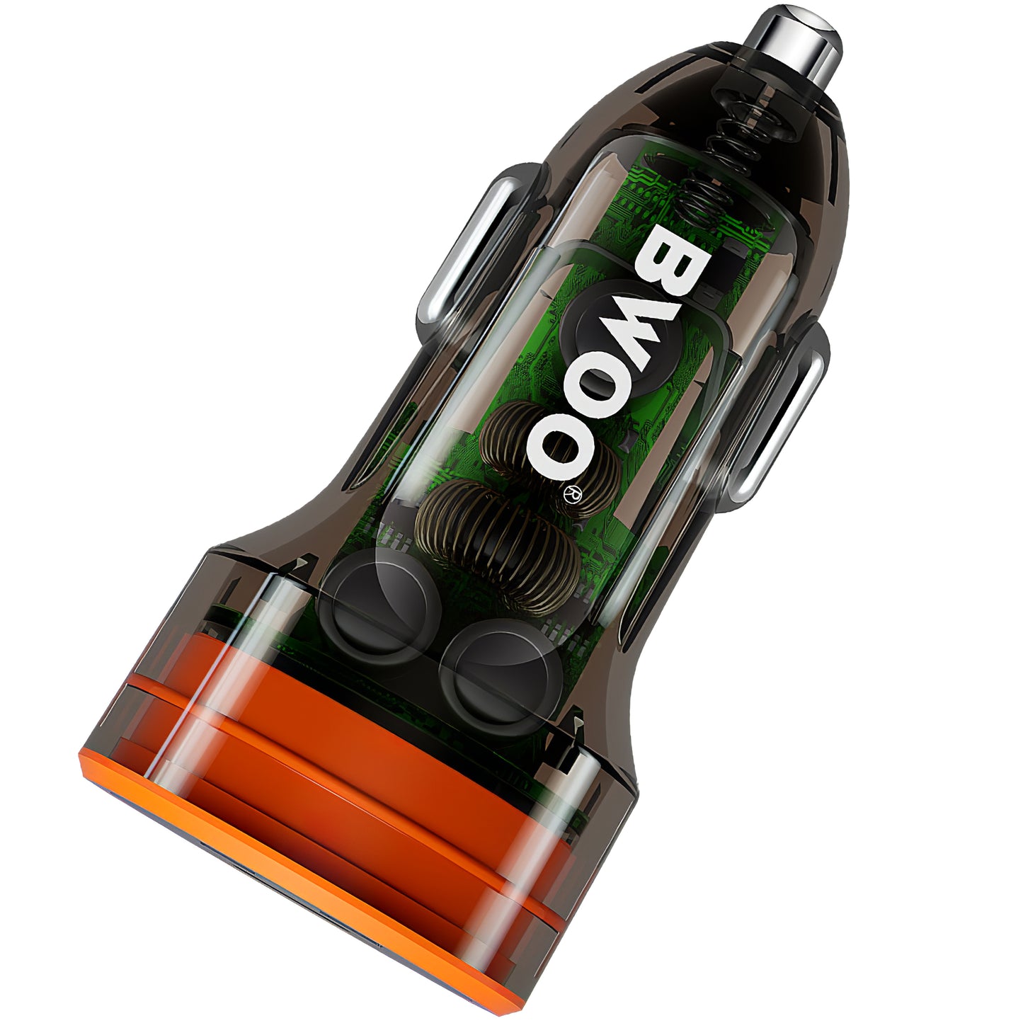 Billaddare BWOO BO-CC85, 38W, 3A, 1 x USB-A - 1 x USB-C, Svart