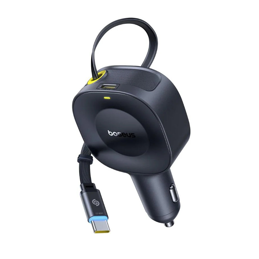 Bil laddare med USB-C kabel Baseus PrimeTrip VR2, 30W, 3A, 1 x USB-C, Svart C0206400