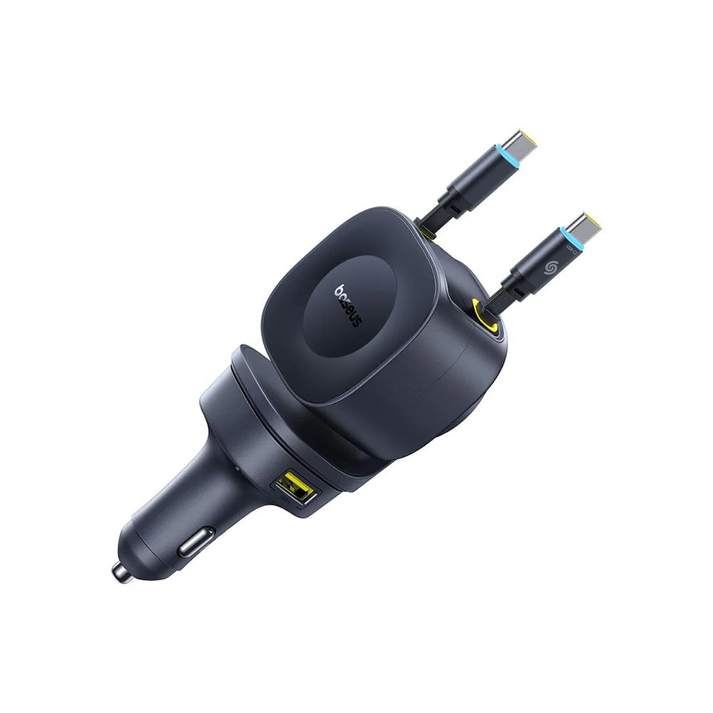 Bil laddare med USB-C kabel Baseus PrimeTrip VR2 Max, 163W, 3A, 1 x USB-A - 1 x USB-C, Svart P10162701313-00