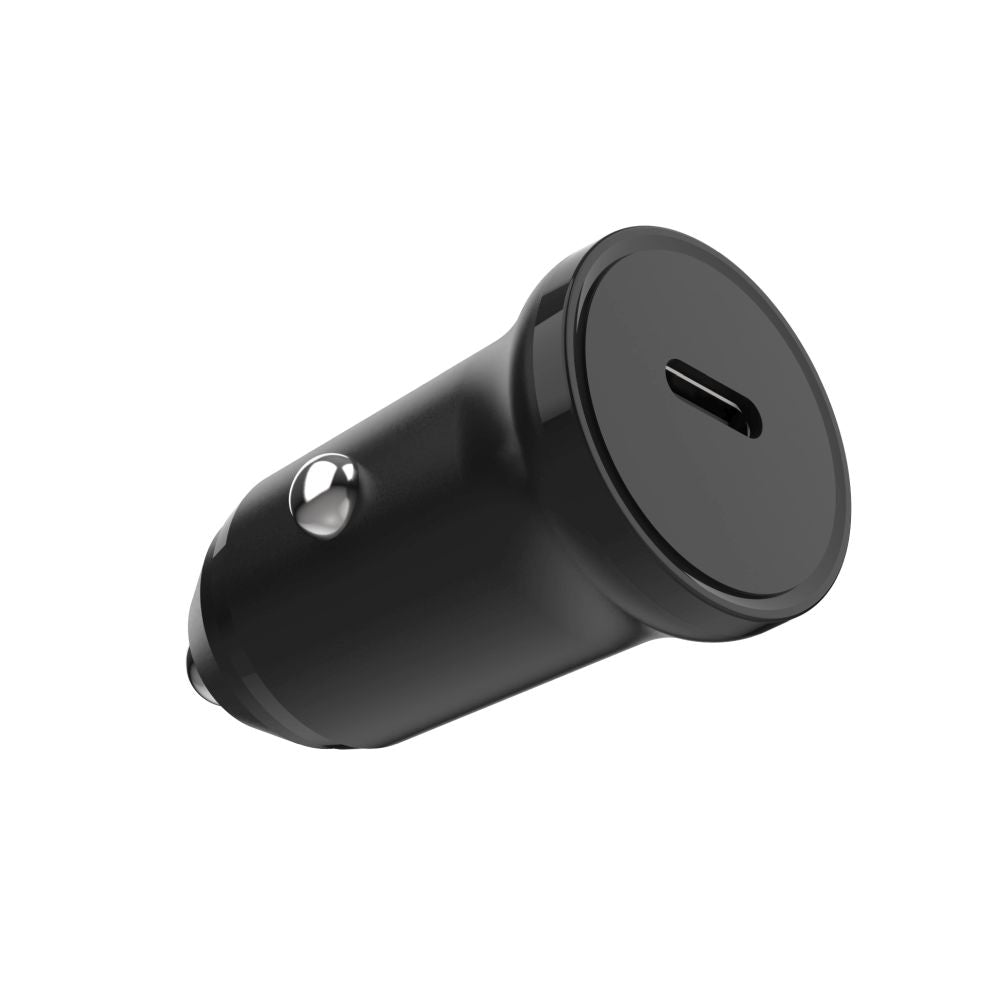 Fixed Auto Charger, 20W, 3A, 1 x USB-C, Black