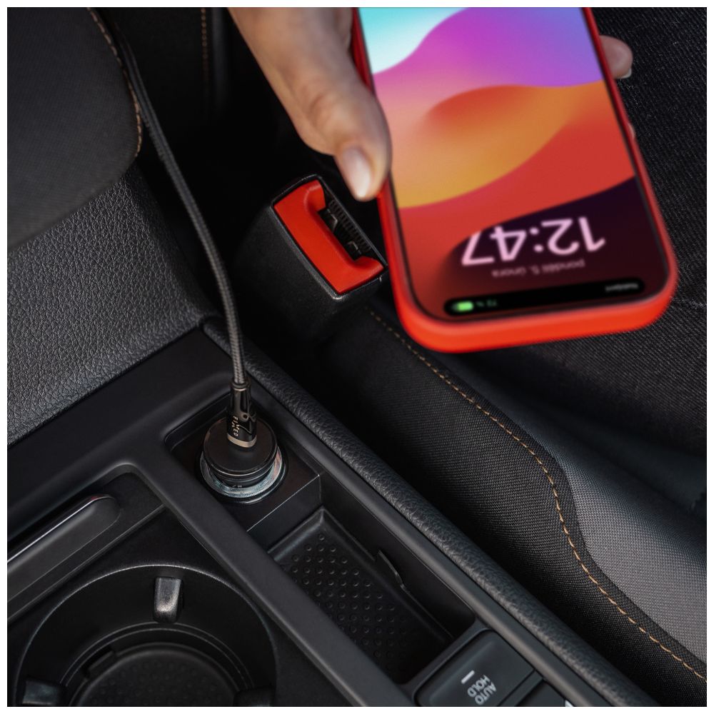 Bil laddare Fixed, 30W, 3A, 1 x USB-C, Svart