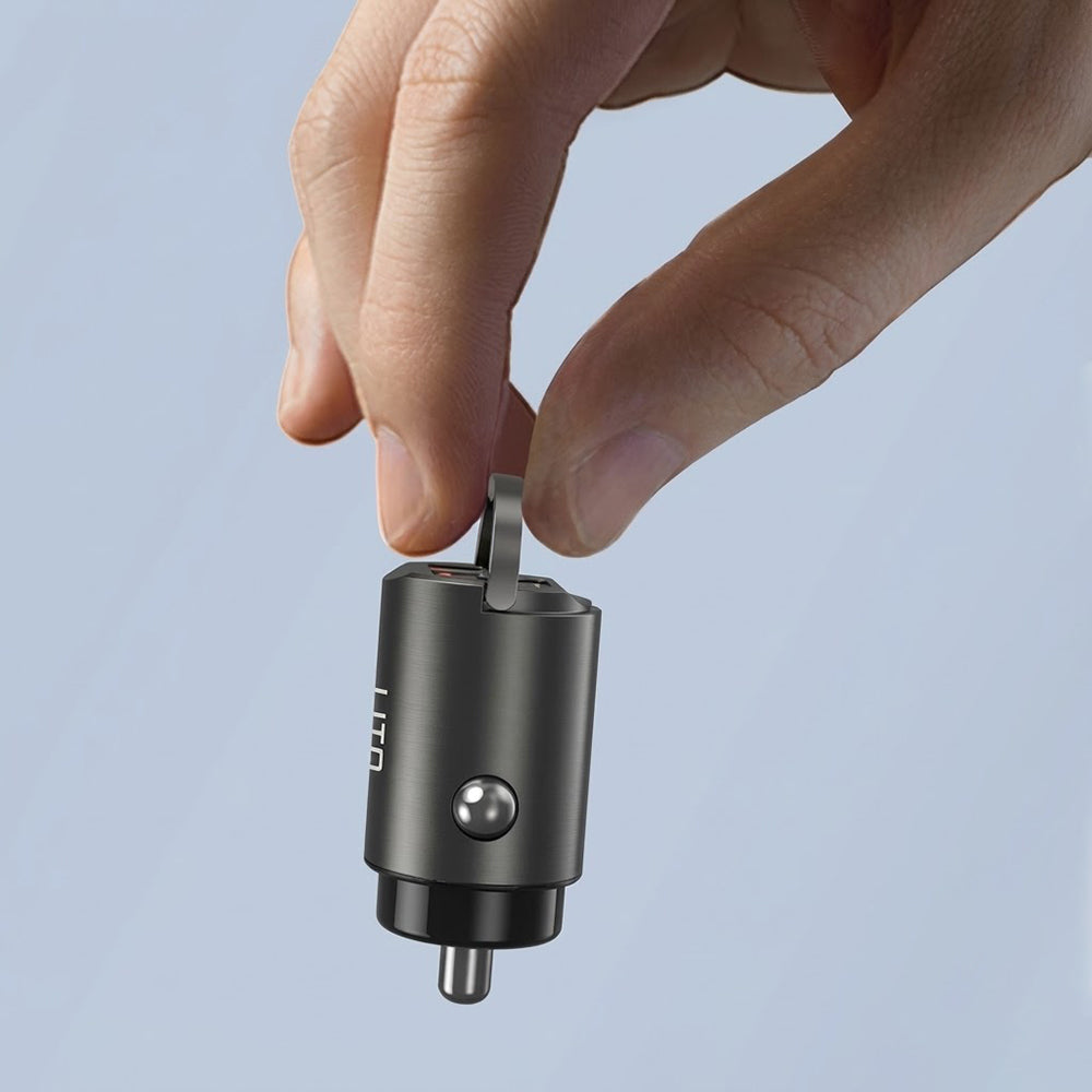 Bil laddare Lito IN-C03, 30W, 3A, 1 x USB-A - 1 x USB-C, Svart