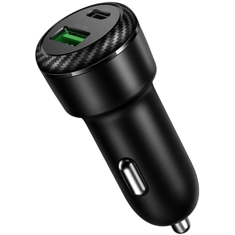 Bil laddare McDodo CC-5970, 38W, 3A, 1 x USB-A - 1 x USB-C, Svart