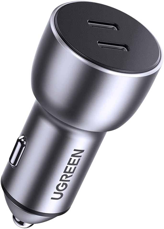 Billaddare UGREEN CD213, 36W, 3A, 2 x USB-C, Grå