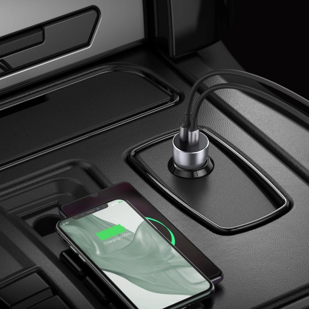Billaddare UGREEN CD213, 36W, 3A, 1 x USB-A - 1 x USB-C, Grå