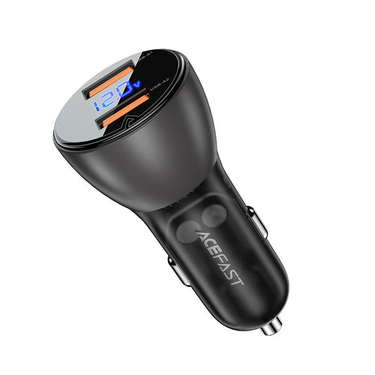 Billaddare Acefast B7, 45W, 4,5A, 2 x USB-A, Svart