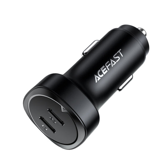 Bil laddare Acefast B2, 72W, 3A, 2 x USB-C, Svart