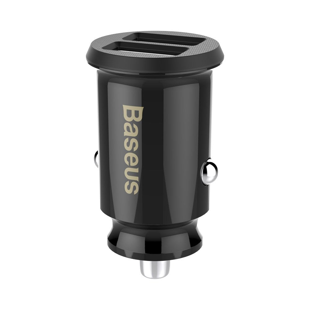 Billaddare Baseus Grain, 10W, 2,4A, 2 x USB-A, svart CCALL-ML01