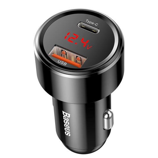 Billaddare Baseus Magic Display Series, 45W, 6A, 1 x USB-A - 1 x USB-C, Svart CCMLC20C-01