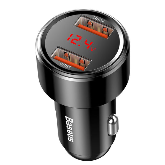 Billaddare Baseus Magic Display Series, 45W, 6A, 2 x USB-A, Svart CCMLC20A-01