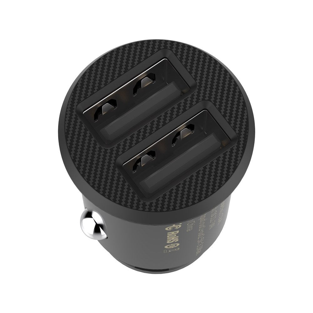 Billaddare Baseus Grain, 10W, 2,4A, 2 x USB-A, svart CCALL-ML01