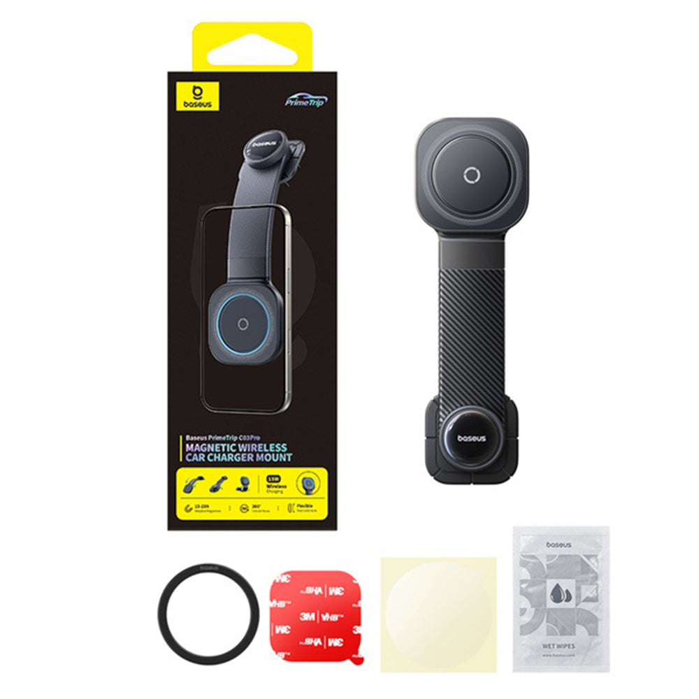 Trådlös Bil Laddare Baseus PrimeTrip C03 Pro, 15W, 1.67A, Svart C0013701