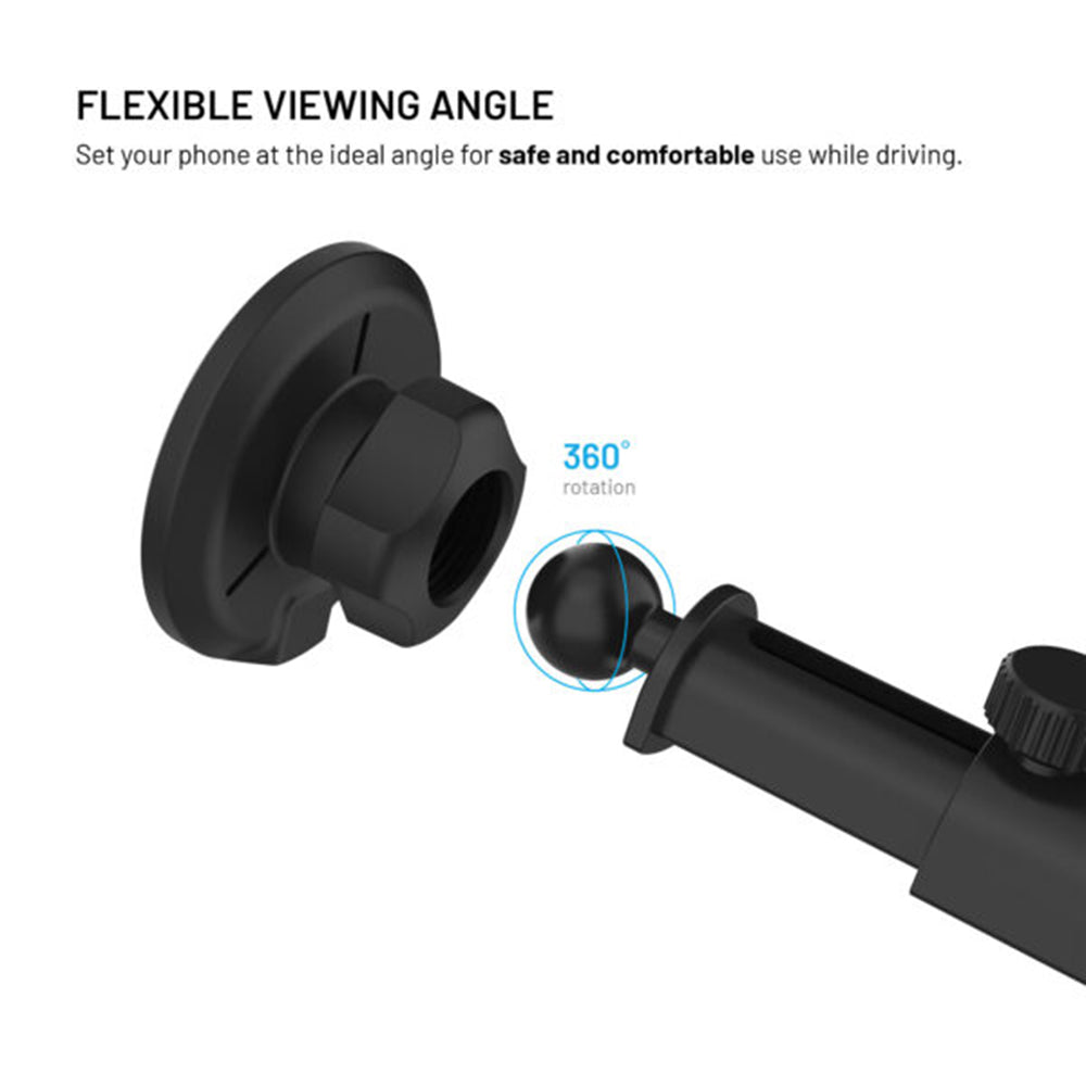 Trådlös bilhållare Fixed MagRound 2 XL, 15W, 1.67A, Svart