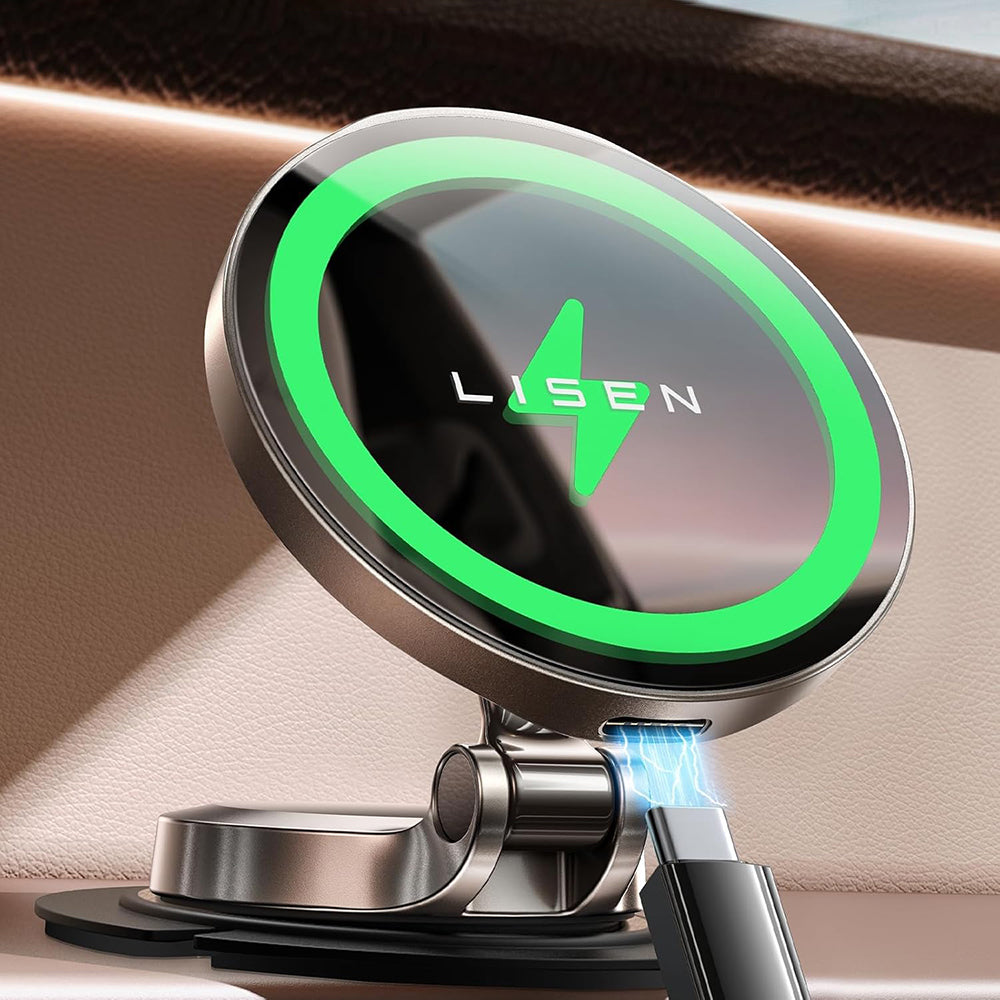 Trådlös Bil Laddare Lisen, 15W, 1.67A, Svart YL0223090006