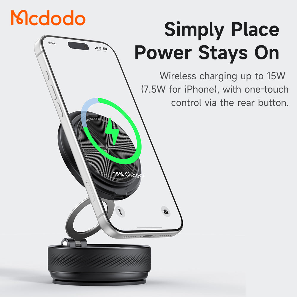 Trådlös billaddare McDodo CH-8610, 15W, 1.67A, Svart