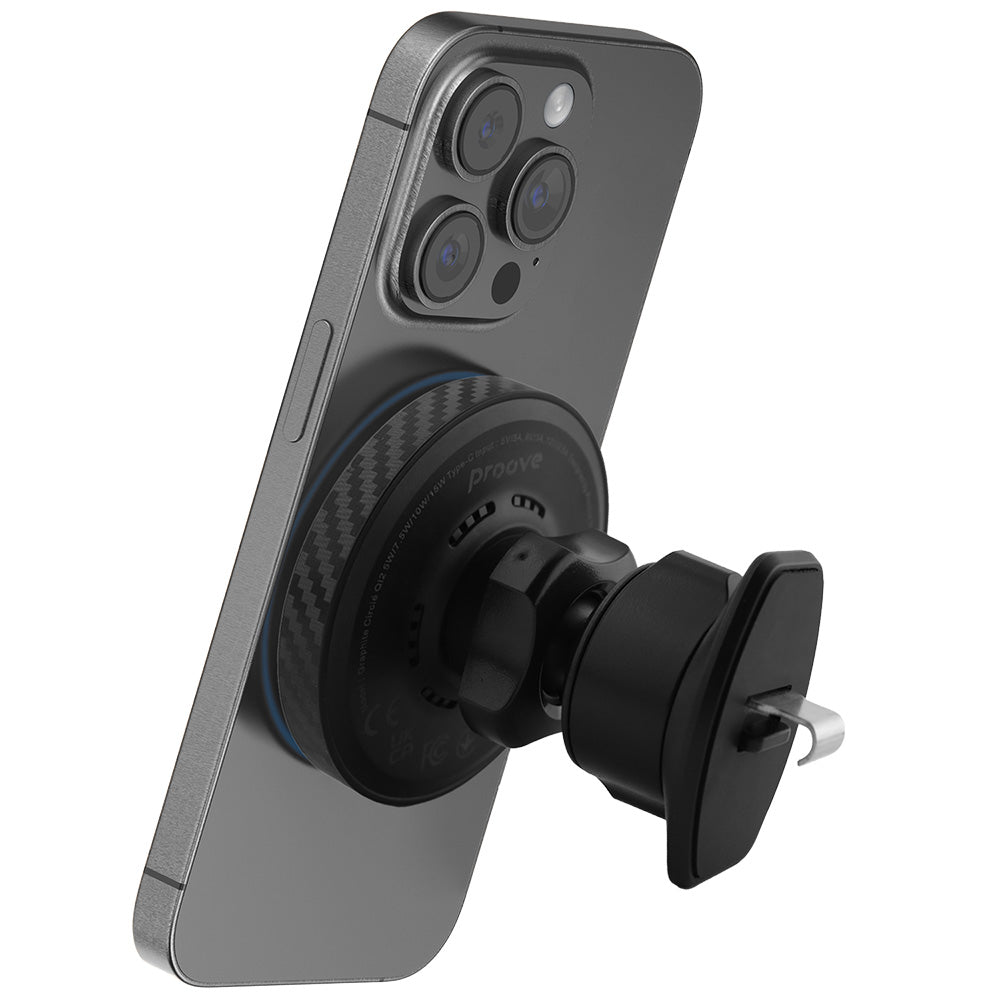 Trådlös Bilhållare Proove Graphite Circle, 15W, 1.67A, Svart WHGC15010001