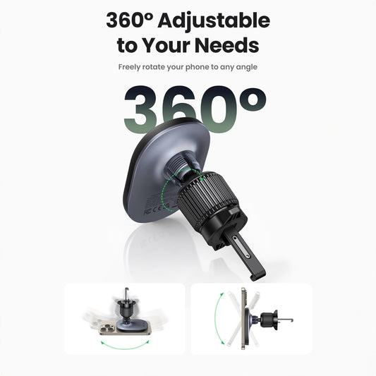 Trådlös Bil Laddare UGREEN CD345 Vent, 15W, 1.67A, Svart