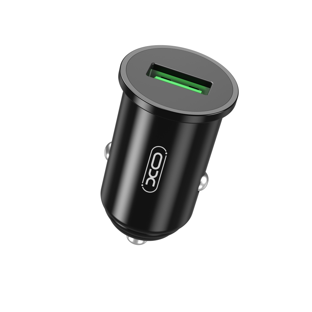 Bil laddare XO Design CC35, 18W, 3A, 1 x USB-A, Svart