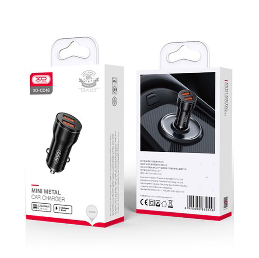 Bil laddare XO Design CC48, 12W, 2.4A, Svart