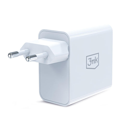 Nätadapter 3MK FlowPower, 45W, 1 x USB-A - 1 x USB-C, Vit