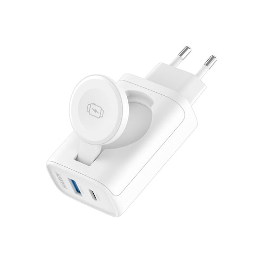Nätverksladdare 3MK Hardy 2in1, 33W, 3A, 1 x USB-A - 1 x USB-C, Vit