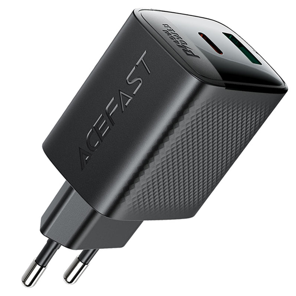 Nätverksladdare Acefast A106, 45W, 3A, 1 x USB-A - 1 x USB-C, Svart