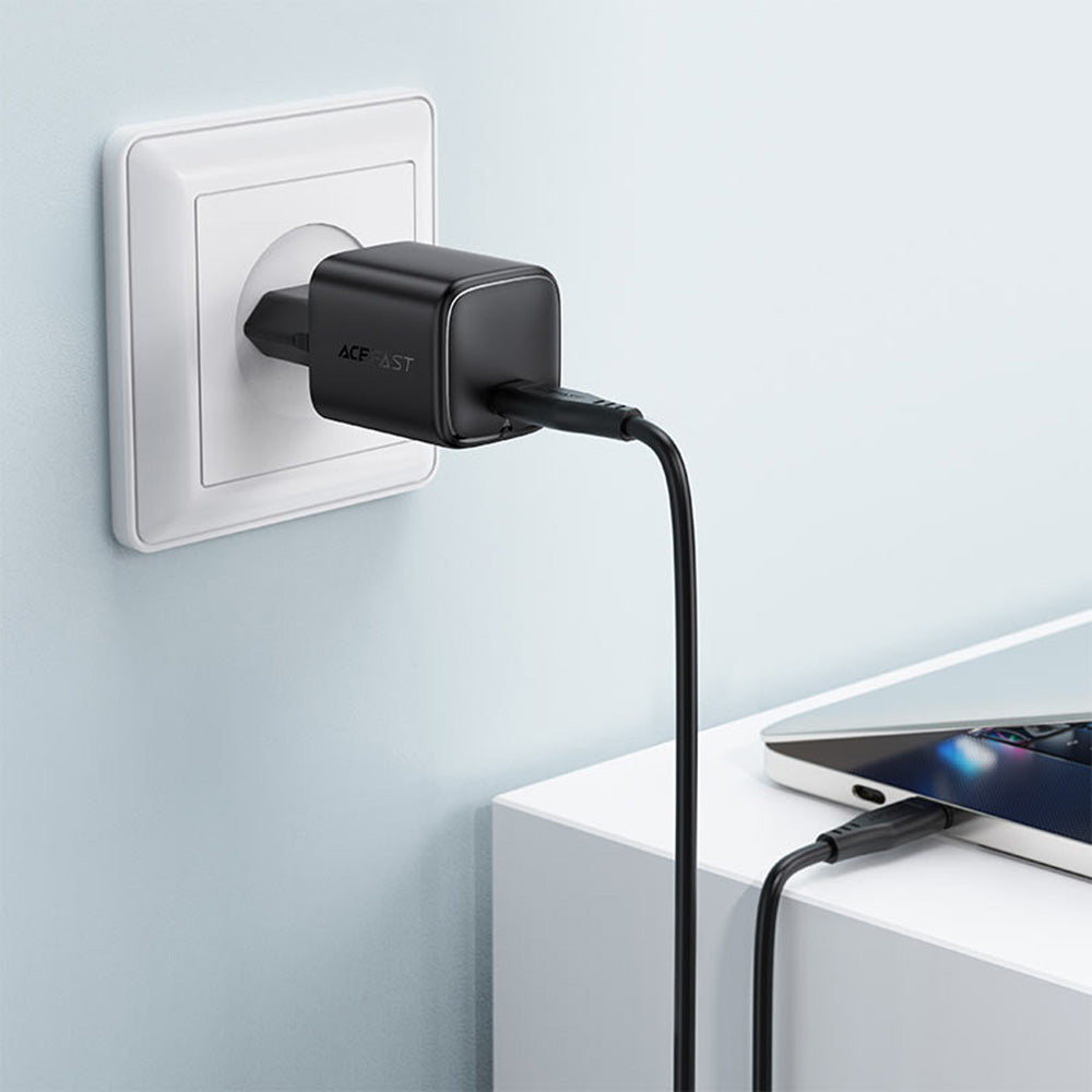 Nätverksladdare Acefast A119, 45W, 3A, 1 x USB-C, Svart