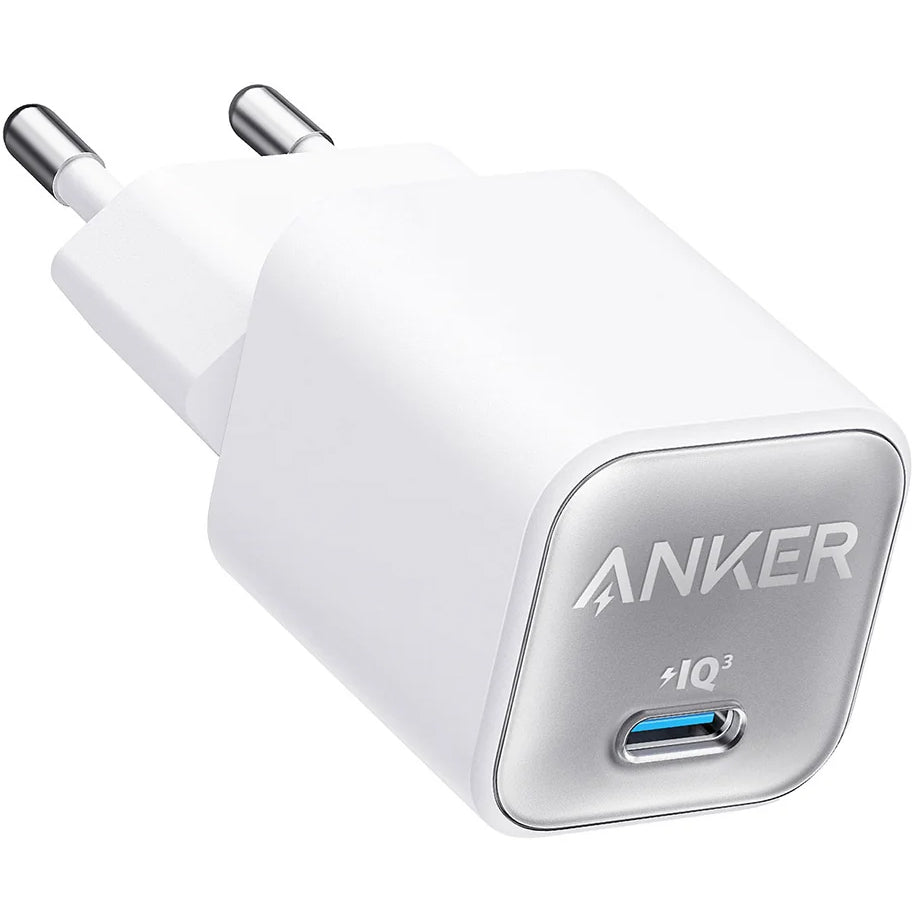 Nätverksladdare Anker 511 Nano 3, 30W, 3A, 1 x USB-C, Vit A2147G21
