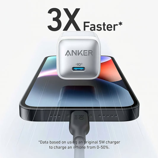 Nätverksladdare Anker 512 Nano 3, 20W, 3A, 1 x USB-C, Vit A2346G21