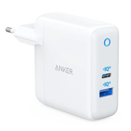 Nätverksladdare Anker PowerPort PD+ 2, 35W, 3A, 1 x USB-A - 1 x USB-C, Vit A263636G21