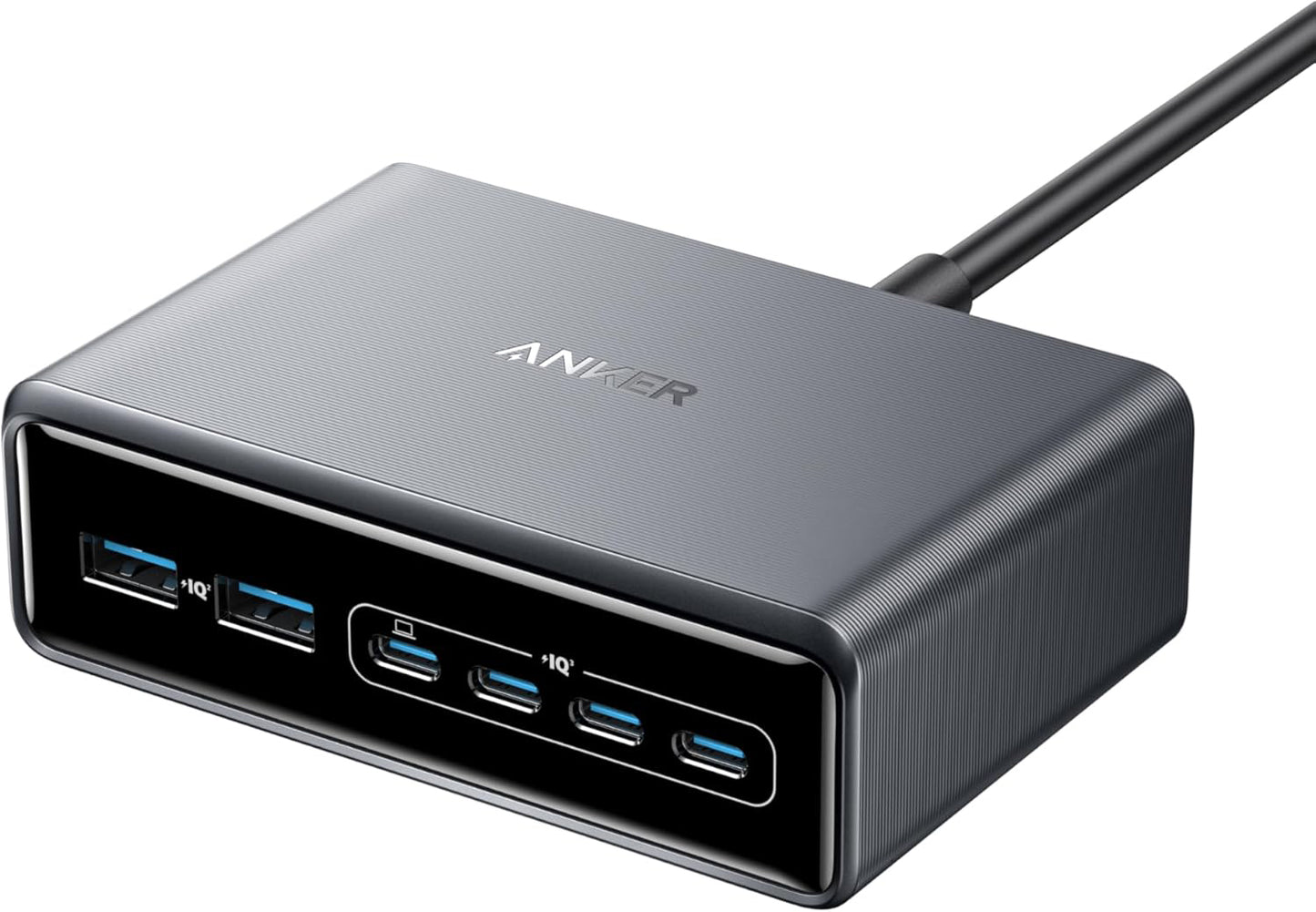 Anker Prime Station Laddare, 200W, 3A, 2 x USB-A - 4 x USB-C, Svart A2683341