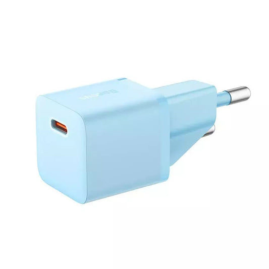 Baseus GaN Mini 1C nätverksladdare, 20W, 3A, 1 x USB-C, Blå CCGN050103