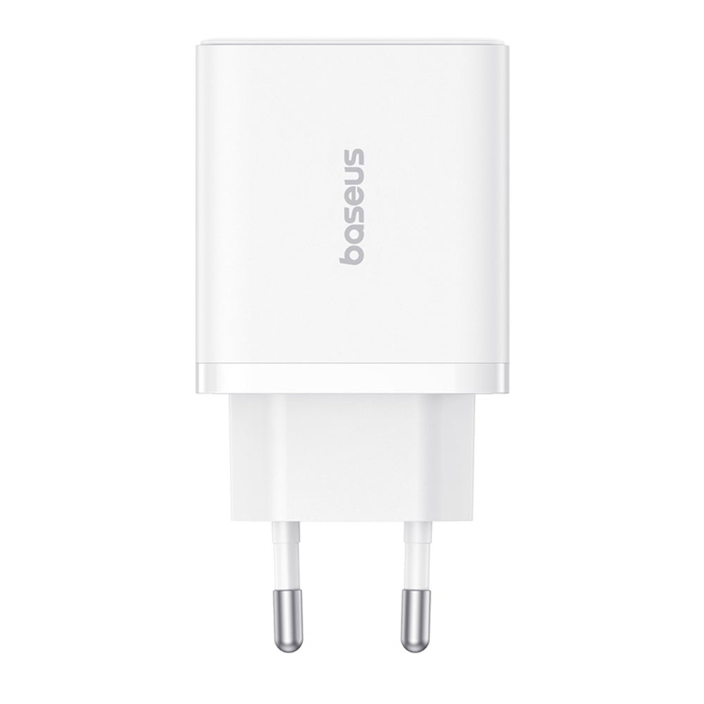 Baseus Cube nätverksladdare, 30W, 3A, 2 x USB-A - 1 x USB-C, Vit P10111402213-00