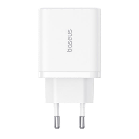 Baseus Cube nätverksladdare, 30W, 3A, 2 x USB-A - 1 x USB-C, Vit P10111402213-00