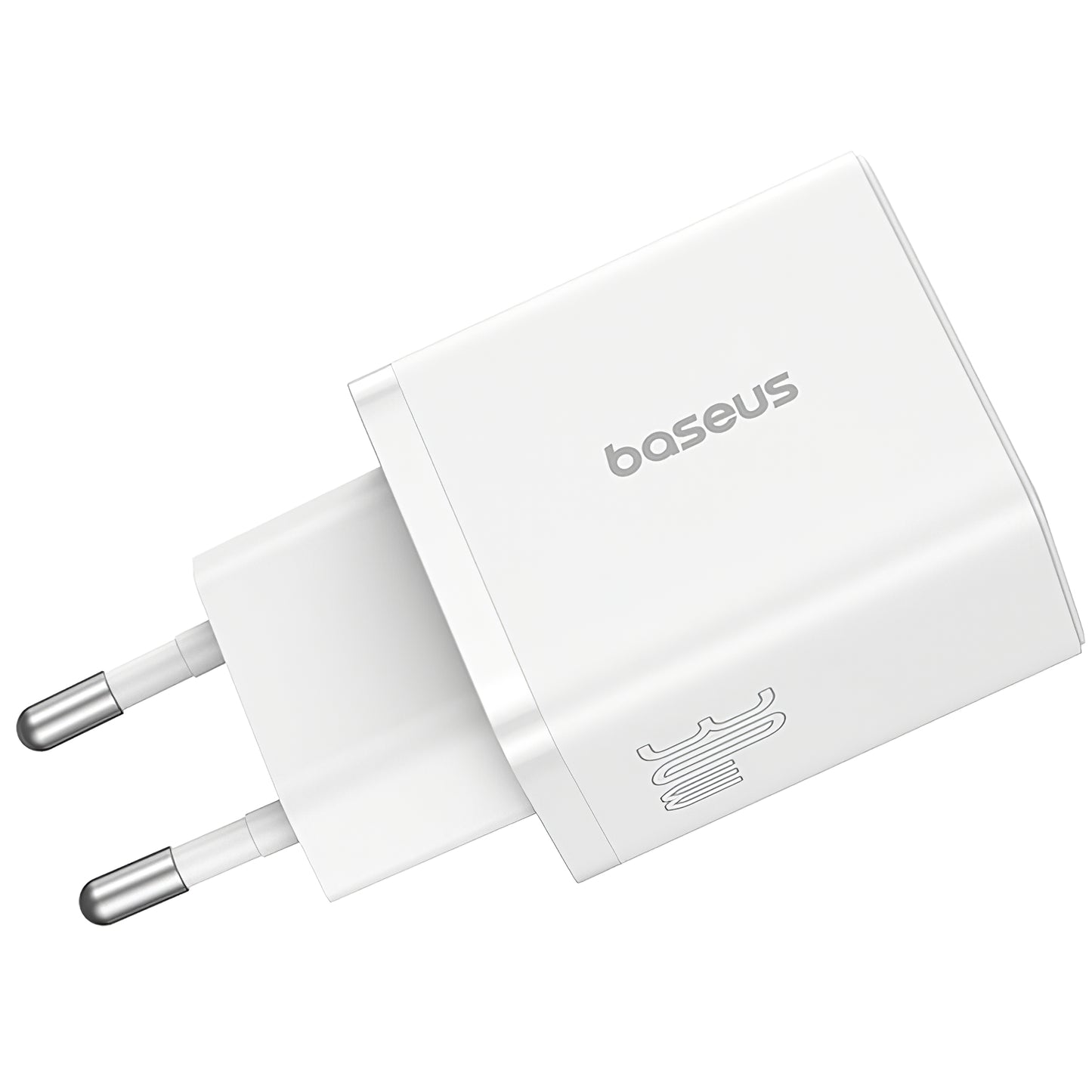Nätverksladdare Baseus Cube, 30W, 2,4A, 1 x USB-A - 1 x USB-C, vit P10111404213-00