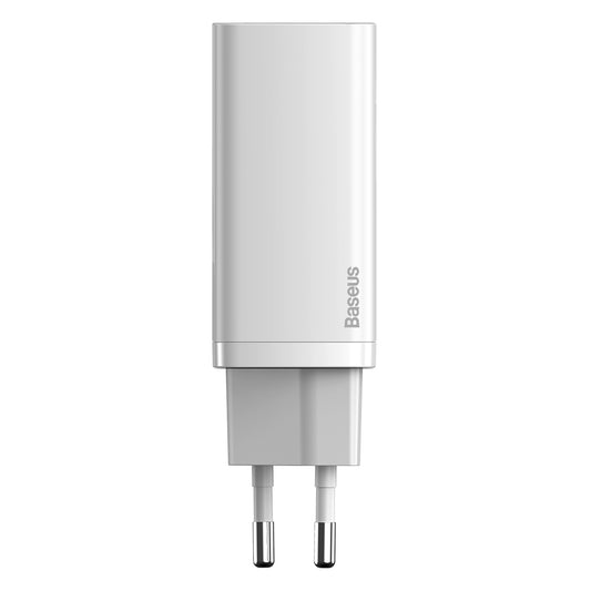 Nätverksladdare Baseus Gain2 Lite, 65W, 3A, 1 x USB-A - 1 x USB-C, Vit CCGAN2L-B02