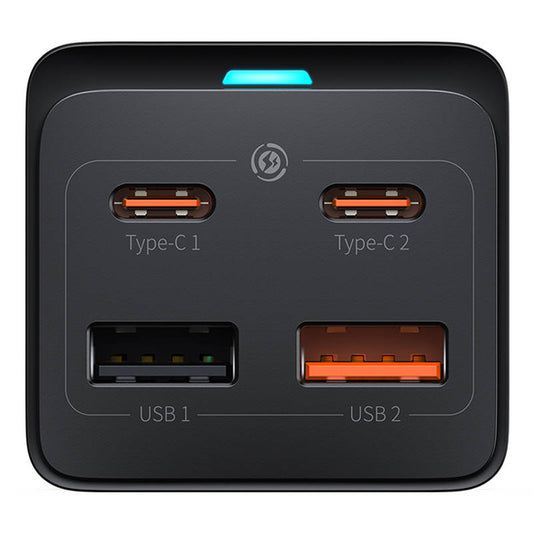 Förlängningssladd Baseus GaN3 Pro PowerStrip, 65W, 3A, 2 x USB-A - 2 x USB-C - 1 x Schuko, svart PSZM000901