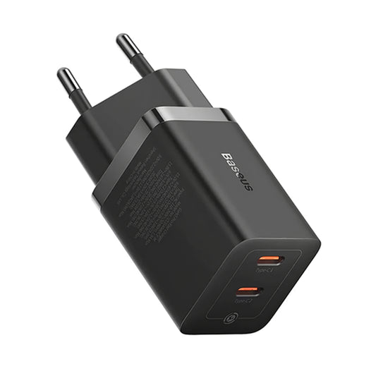 Nätverksladdare Baseus GaN5 Pro, 40W, 3A, 2 x USB-C, Svart CCGP180101