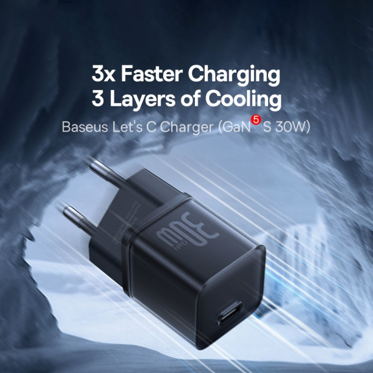 Baseus GaN5S nätverksladdare GaN5S, 30W, 3A, 1 x USB-C, svart P10162504113-00