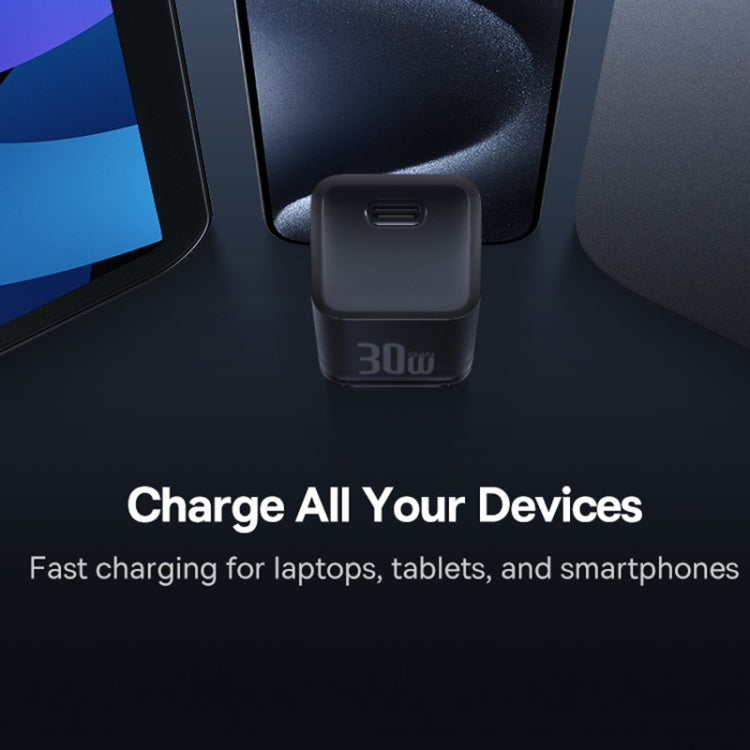 Baseus GaN5S nätverksladdare GaN5S, 30W, 3A, 1 x USB-C, svart P10162504113-00