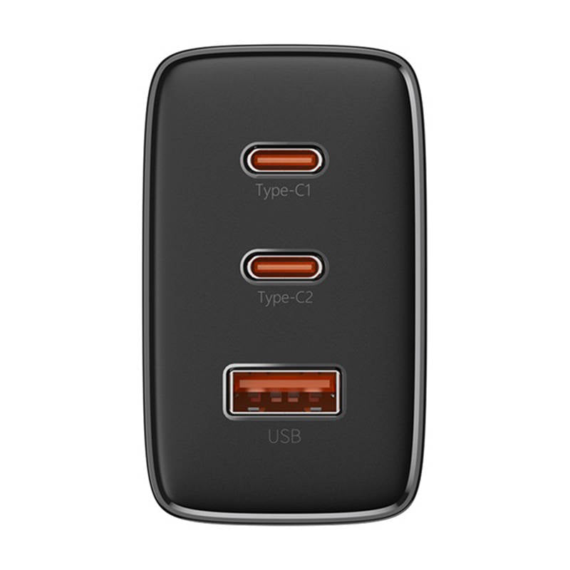 Baseus Cube Pro nätverksladdare, 65W, 3.25A, 1 x USB-A - 2 x USB-C, Svart P10152301113-00