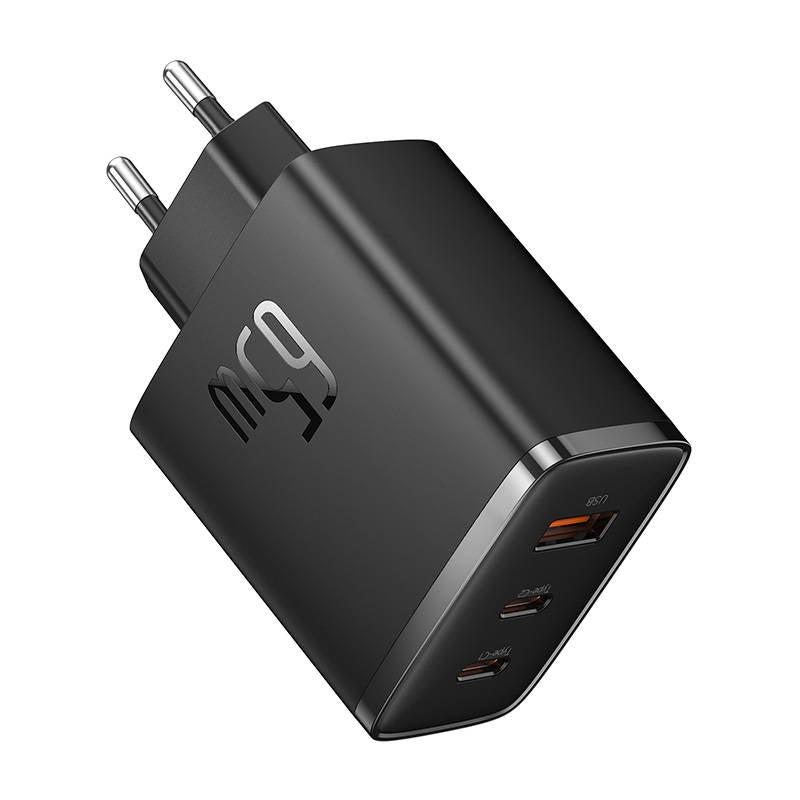 Baseus Cube Pro nätverksladdare, 65W, 3.25A, 1 x USB-A - 2 x USB-C, Svart P10152301113-00