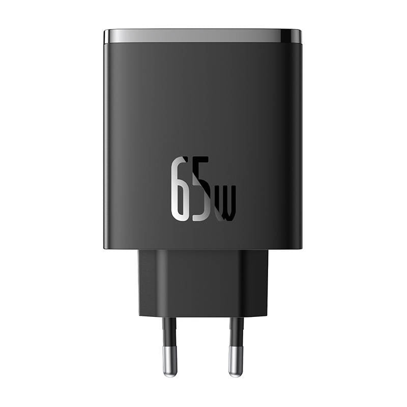 Baseus Cube Pro nätverksladdare, 65W, 3.25A, 1 x USB-A - 2 x USB-C, Svart P10152301113-00